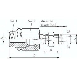 Sprzęgło elastyczne D50-D63 M16x1,5, stal ocynkowana