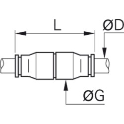 Złącze proste wtykane 3 mm (3206 03 00) - Legris