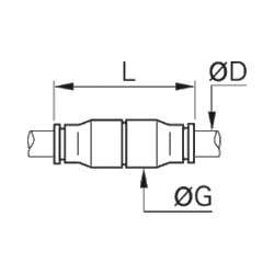 Złącze proste wtykane 3 mm (3206 03 00) - Legris