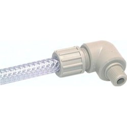 Złączka kątowa gw. zew. G1/8-4x10 PVDF do przewodów TX