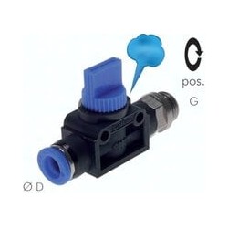 Zawór odcinający wtykowy 3/2 G1/2-12