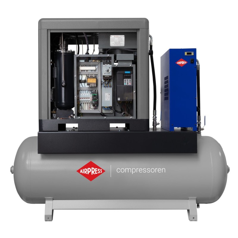 Sprężarka śrubowa APS 15 IVR Combi Dry X 10 bar 15 KM/11 kW 630-1680 l/min 500 l