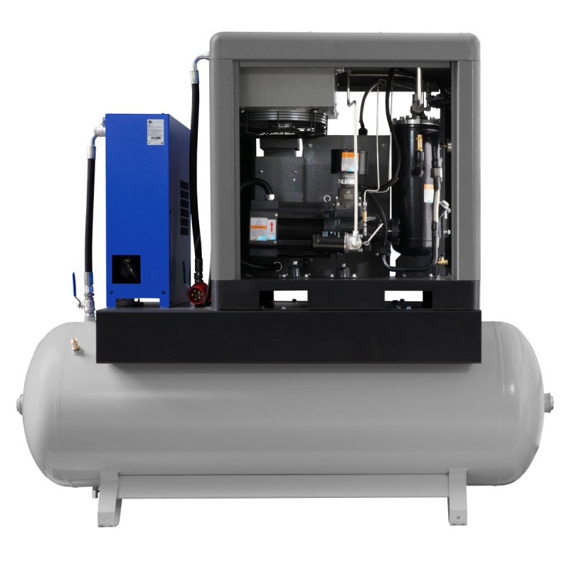 Sprężarka śrubowa APS 15 IVR Combi Dry X 10 bar 15 KM/11 kW 630-1680 l/min 500 l