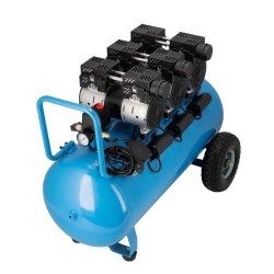 Cichy kompresor bezolejowy LMO 90-380 8 bar 3 KM (3 x 1 KM) / 2,25 kW 280 l/min 90 l