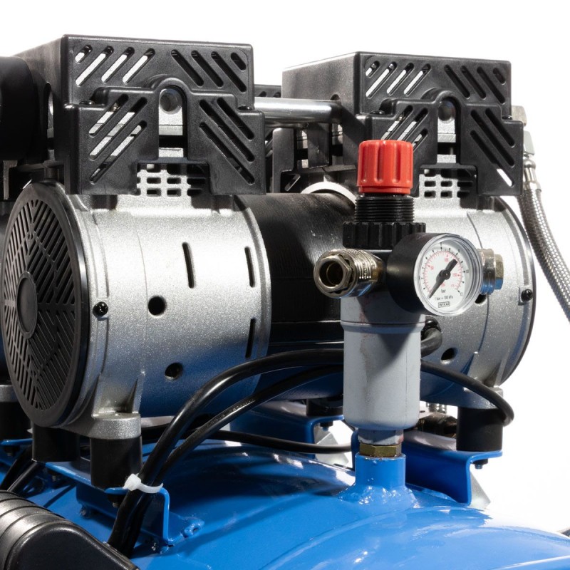 Cichy kompresor bezolejowy LMO 90-380 8 bar 3 KM (3 x 1 KM) / 2,25 kW 280 l/min 90 l