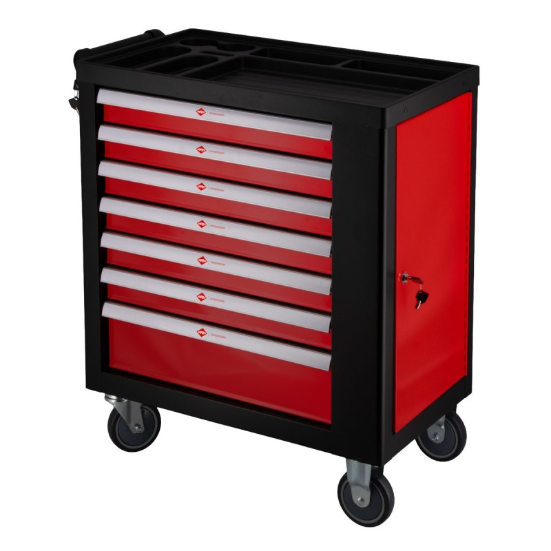 Kompaktowy wózek narzędziowy 250 elementów 7 szuflad