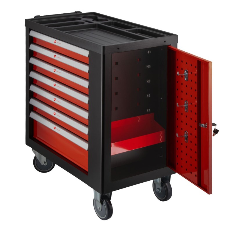 Kompaktowy wózek narzędziowy 250 elementów 7 szuflad