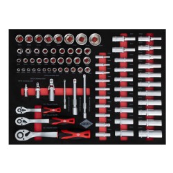 Kompaktowy wózek narzędziowy 250 elementów 7 szuflad