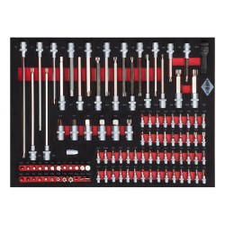 Kompaktowy wózek narzędziowy 250 elementów 7 szuflad