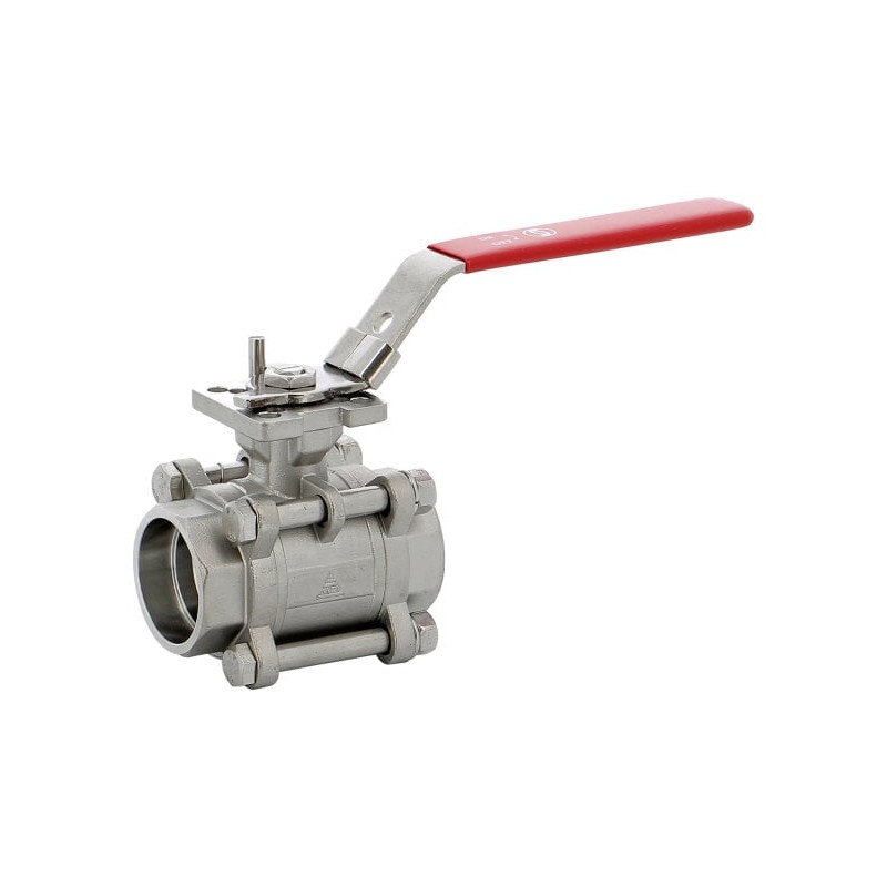 Zawór kulowy nierdzewny 749 SW DN10 3pc CF8M ISO 5211 wysokotemperaturowy