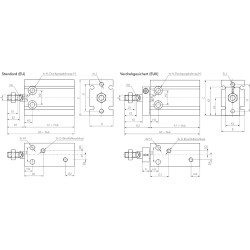 Cylinder do montazu bezposredniego, tlok 25mm,skok 40mm,Standard