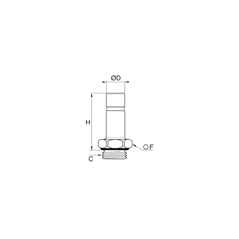 Złącze proste z gwintem stal nierdzewna 12 mm G1/2 (3831 12 21) - Legris