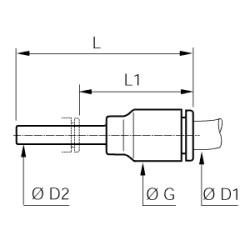 Złącze wtykowe redukcyjne 8 mm 6 mm (3168 08 06) - Legris