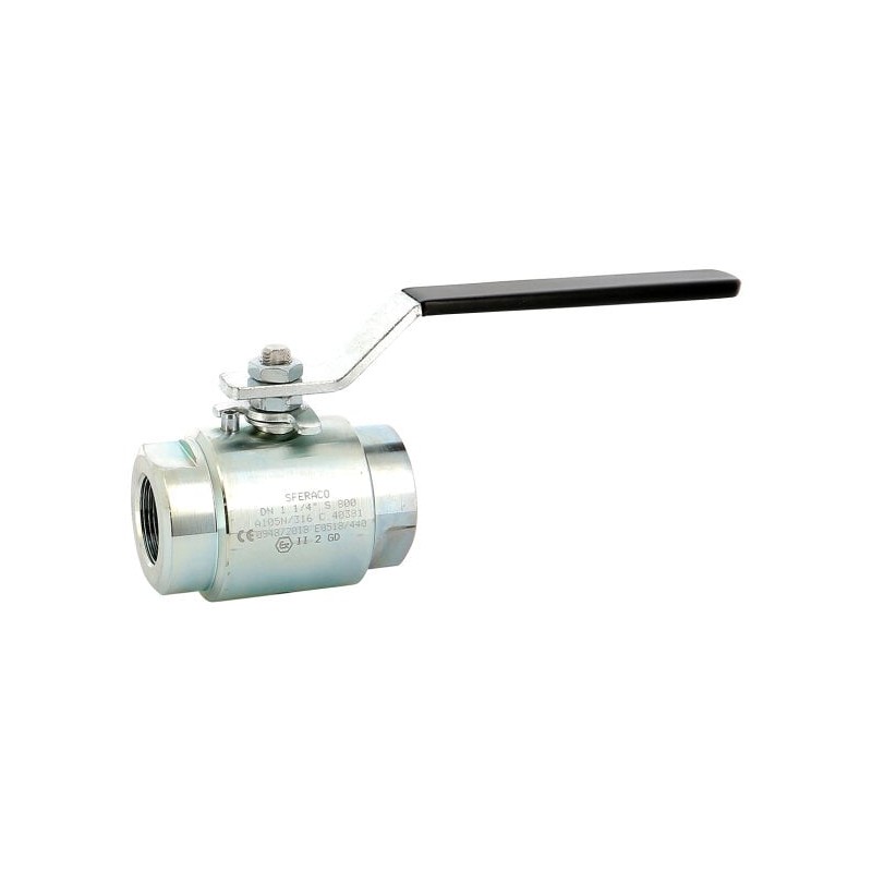Zawór kulowy stalowy 717 BSP 1" FF 2-częściowy A105 800lbs Fire safe