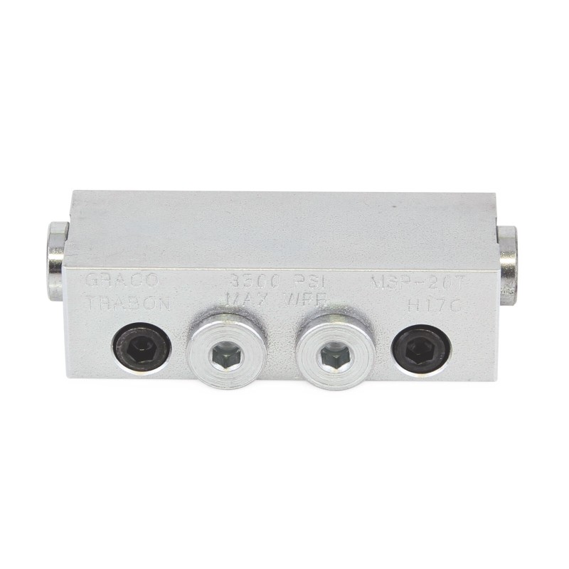 Modułowy zawór rozdzielający Trabon MSP-05S-SS, 0,16 cm3 (G24B474) - Graco