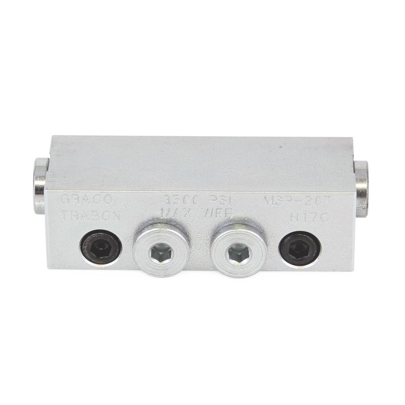 Modułowy zawór rozdzielający Trabon MSP-10T-SS, 0,16 cm3 (G562758) - Graco