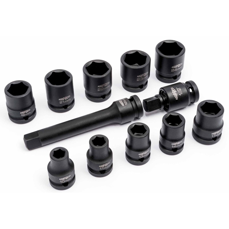 Zestaw nasadek udarowych 1/2" - 12 elementów