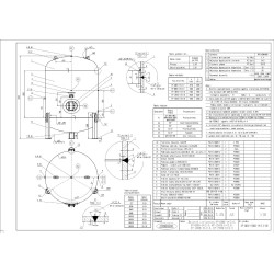 Zbiornik sprężonego powietrza pionowy 15000 litrów, 14 bar - Komnino