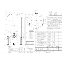Zbiornik sprężonego powietrza pionowy 20000 litrów, 14 bar - Komnino