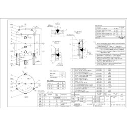 Zbiornik sprężonego powietrza pionowy 3000 litrów, 30 bar - Komnino