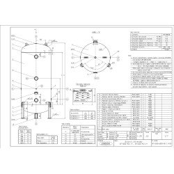Zbiornik sprężonego powietrza pionowy 6000 litrów, 40 bar - Komnino