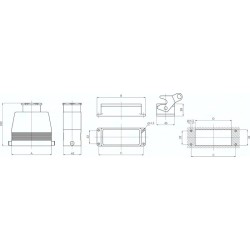 Multizłącze 12x4mm, wtyczka z pokrywą przeciwpyłową