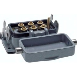 Multizłącze 4x8mm, kompletne, prostokątne