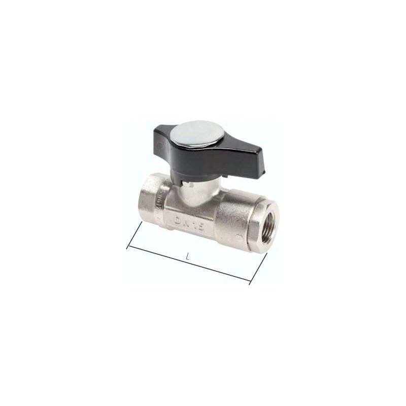 Zawór kulowy hydrauliczny, G 1", mosiądz niklowany, PN210