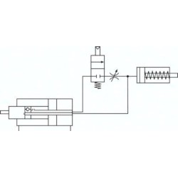 ÖLBREMSZYLINDER 80 MM HUB 160 MM DROSSEL