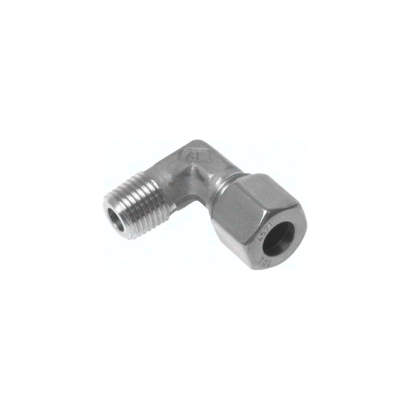 Przyłączka hydrauliczna kątowa 12 L R1/4 stal nierdzewna (NC)
