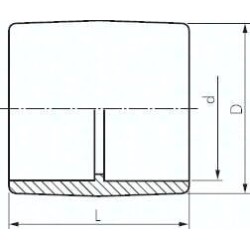 Mufa klejona, PVCU, 63mm