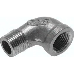 Kolano z gwintem wewn./zewn. NPT 3/8"(GW)-NPT 3/8"(GZ), stal nierdzewna