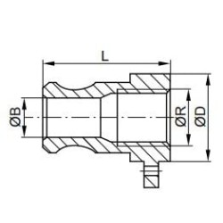 Wtyk do złącza Camlock, typ A, Rp 5" GW, stal nierdzewna (INOX)