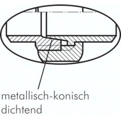 Nypel gwintowany R1/2-R1/2, PN40, uszczelnienie stożkowe, stal nierdzewna