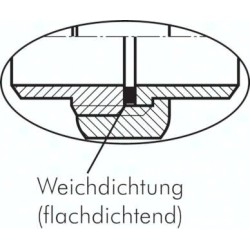 Nypel gwintowany R1/2-R1/2, PN40, uszczelnienie płaskie, stal nierdzewna