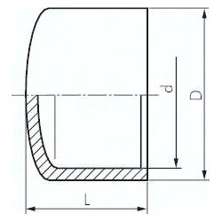 Zaślepka klejone, PVCU, 50x61mm