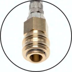 Przewód spiralny PUR 12x8 z szybkozłączką i króćcem NW7,2, L 8m