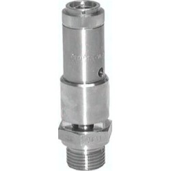 Zawór bezpieczeństwa o wysokiej wydajności TÜV G 1/2 (DN10), 1,60 bar, stal nierdzewna