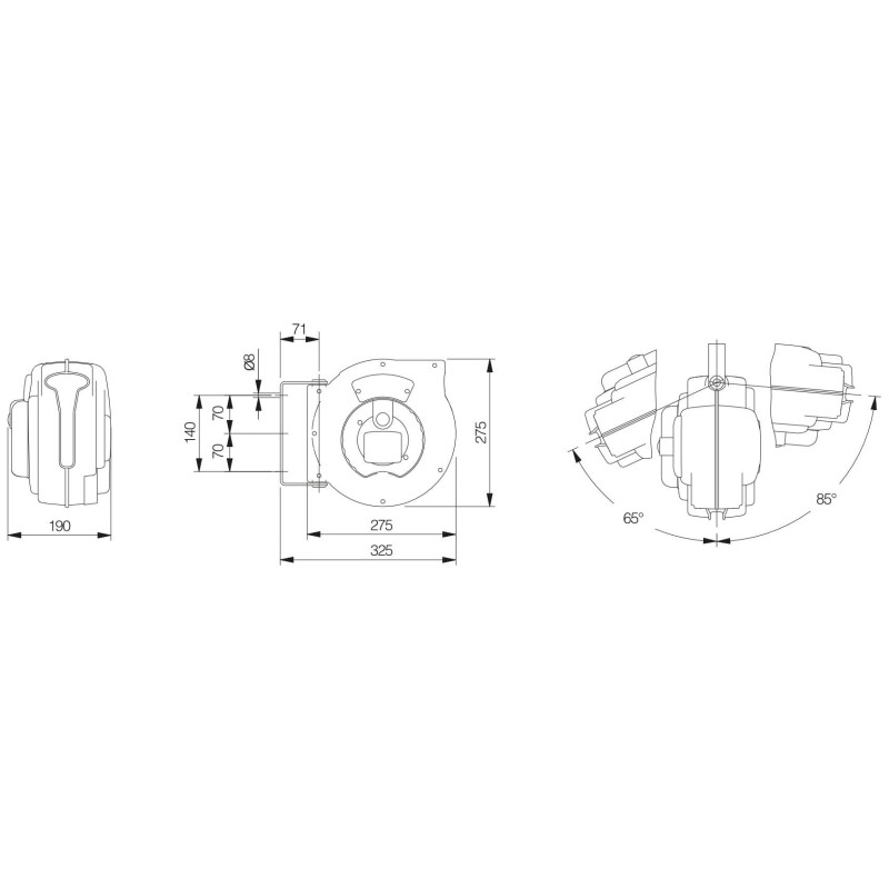 Zwijacz przewodu sprężonego powietrza MAVEL Roll Master Plus AIR/9 9M 8X12PU - Mavel