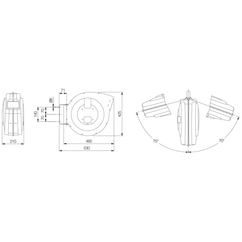 Zwijacz przewodu sprężonego powietrza MAVEL Roll MEGA AIR/16 15+1M 12X17,5 PU - Mavel