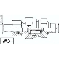 Zawór zwrotny hydrauliczny 14 S G1/2 stal nierdzewna (NC)