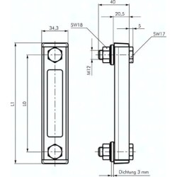 Wskaznik napelnienia 127 mm (wymiar przylaczeniowy), z termometrem