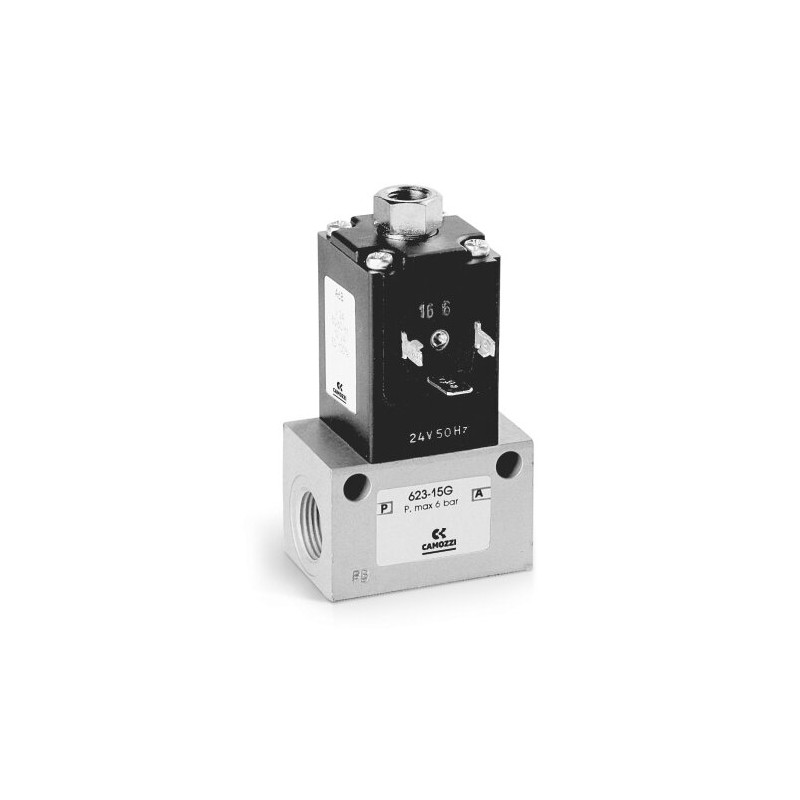 Elektrozawór 2/2 NC, G3/8, 24 VDC, seria 6 - Camozzi