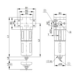 Filtr sprężonego powietrza G3/4" filtracja 5 µm
