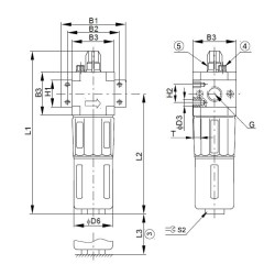 Smarownica sprężonego powietrza seria BLUE LINE G3/8"
