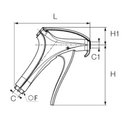 Pistolet pneumatyczny G1/4 M12x1,25 (0653 66 13) - Legris