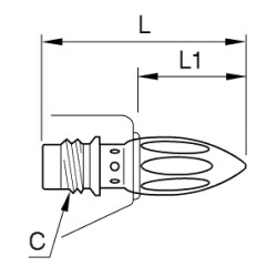 Dysza do pistoletu krótka konstrukcja duże rozproszenie strumienia M12x1,25 (0690 08 00) - Legris