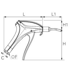 Pistolet pneumatyczny G1/4 (0654 01 13) - Legris