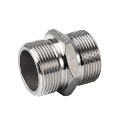 Nypel dwustronny sześciokątny 1/2", 4408, ISO 228, gwint rurowy walcowy - Air-Com