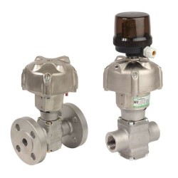 Zawór pneumatyczny 2/2 NO, PN40, DN32, uszczelnienia PEEK, siłownik D100, seria 298 - ASCO